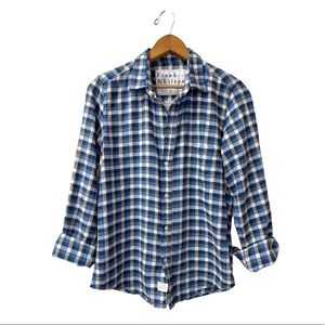 Frank & Eileen Barry Check Plaid Flannel Shirt S Small